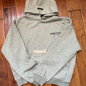Essentials Heather Gray Men's Hoodie